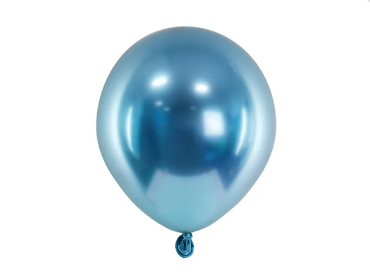 50 stk skinnende blå balloner, 12 cm