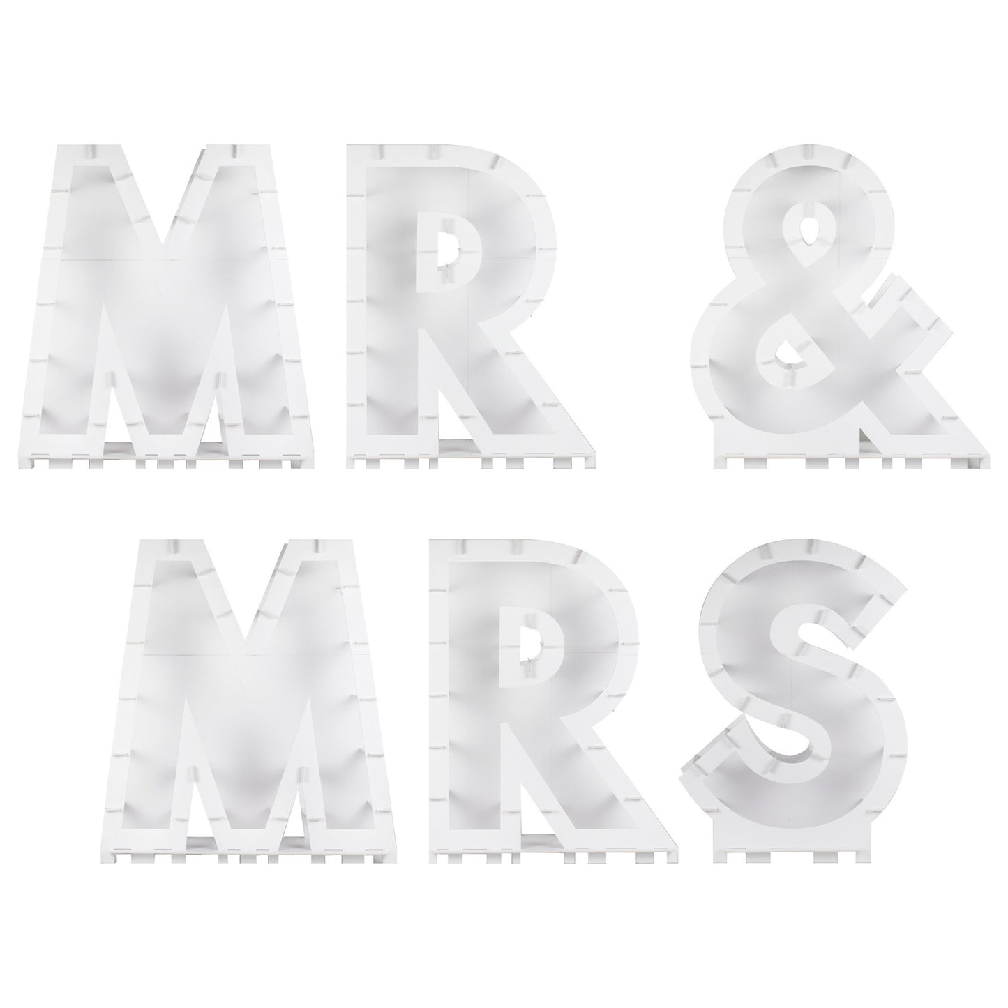 Kæmpe "Mr & Mrs" ballonbogstaver