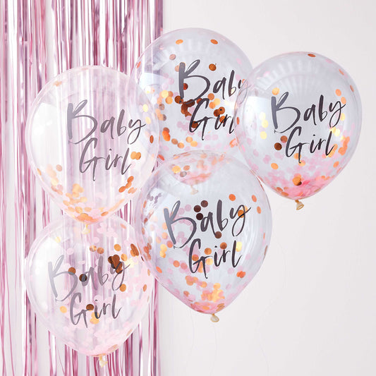 Baby Girl Balloner - pink og guld eller blå og guld