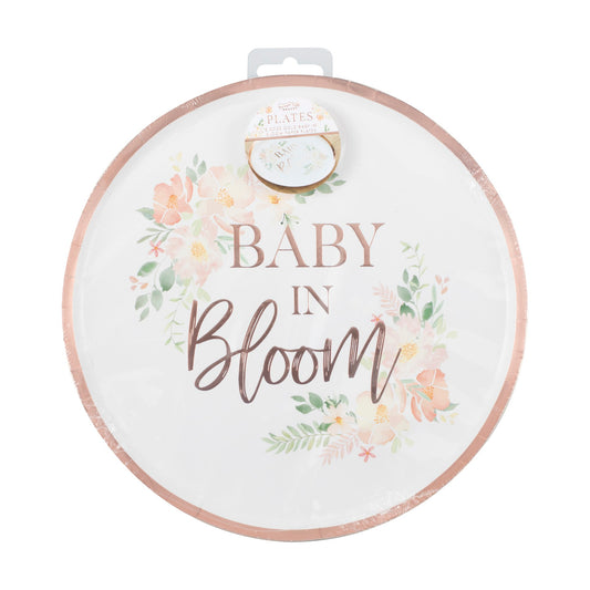 Baby in Bloom paptallerkner - 8 stk