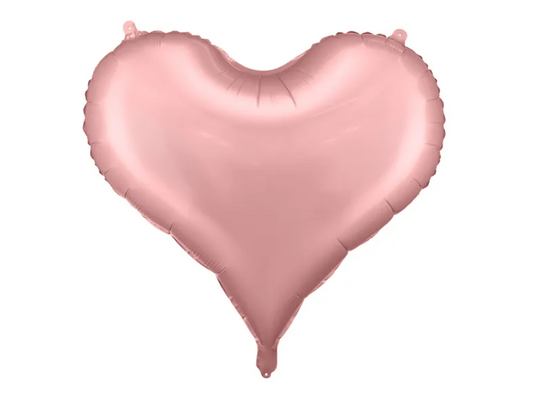 Lyserød hjerteballon - 75 x 64,5 cm